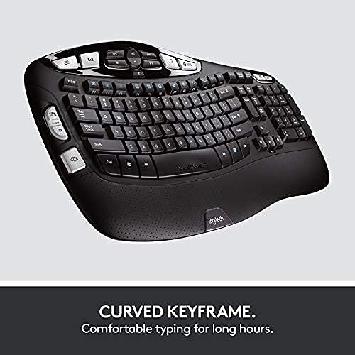 Logitech Mk570 Wireless Wave Keyboard And Mouse Combo, Black #TOP2