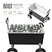 VINGLI 80 Quart Wagon Rolling Cooler Ice Chest, w/Long Handle and 10
