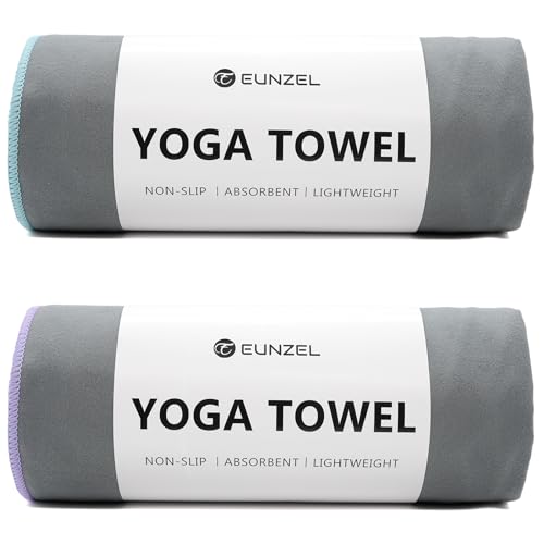 Eunzel 2-Pack Hot Yoga Towel 26.5"x72" Gray