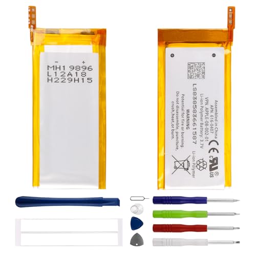 Duotipa New Replacement Battery 616-0407 Compatible with iPod Nano 5th A1320 Battery with Repair Tools Kit