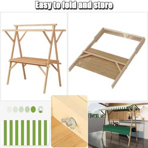 Stand de marché portable YVYKFZD en bois résistant pour simplifier vos ventes