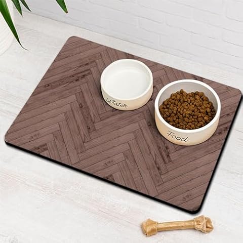 Ayiashiab Absorbent Dog Food Mat Cover
