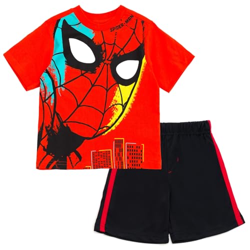 Image of Marvel T-Shirt and Mesh Shorts Outfit Set Toddler to Big Kid Sizes (2T - 14-16)