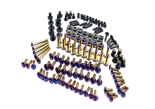 Kit de boulons de carénage moto bleu brûlé 195 pièces pour Suzuki GSXR SV Hayabusa