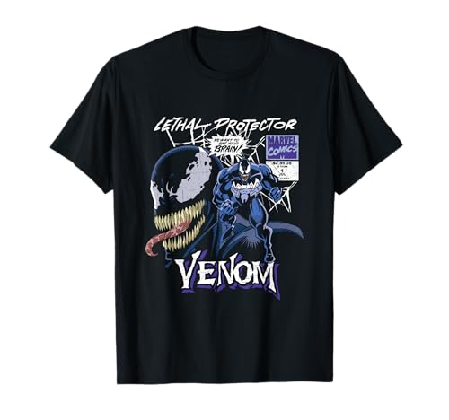 Marvel Venom Comic Lethal Protector Distressed T-Shirt