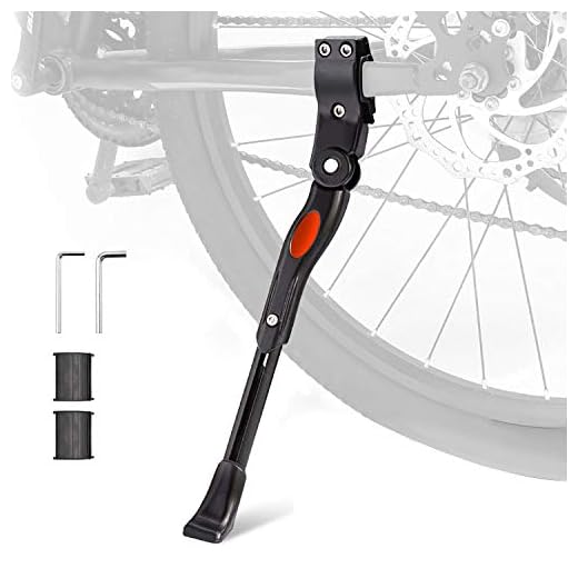 UHACKER Adjustable Bike Kickstand Aluminum Rear Side Bicycle Stand for Bike 22"-27"