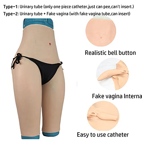 FSYH SilikonhöSchen GefäLschte Vagina Shorts Gesäß HüFten Body Shaper Enhancer füR Crossdresser Transgender Cosplay,Weiß,Type~2 – Bild 5