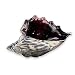 Art Glass Black And Clear Conch