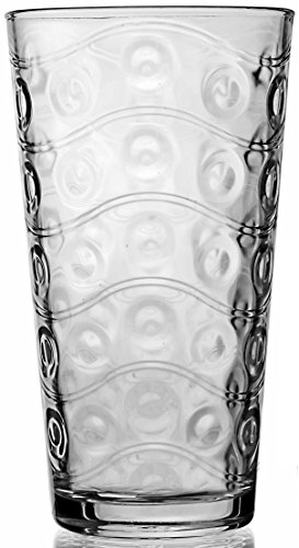 Circleware Parade Drinking Glasses, Set of 4, 17 oz., Clear