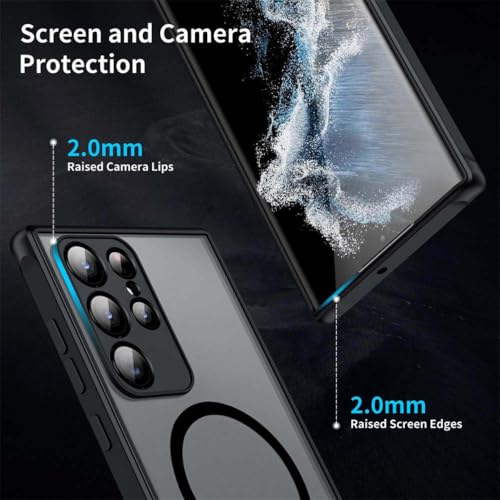 Coque magnétique mate Samsung S24 S23 S22 antichoc rouge protège votre smartphone au quotidien - 4