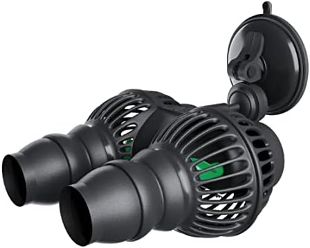 Flexzion Dual Aquarium Circulation Pump 1600GPH Submersible Adjustable Wave Maker 360 Degree Rotation Aquarium Oscillating Powerhead for Coral, Reef, or Fish Tank with Suction Cup Mount and Power Cord