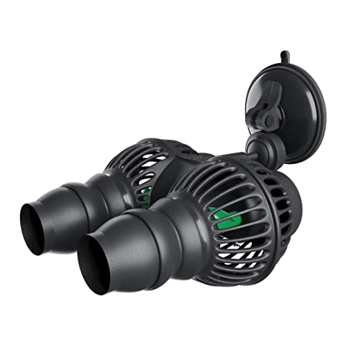 Flexzion Dual Aquarium Circulation Pump 1600Gph Submersible Adjustable Wave Maker 360 Degree Rotation Aquarium Oscillating Powerhead For Coral, Reef, Or Fish Tank With Suction Cup Mount And Power Cord #TOP2