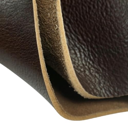 Cuir de vachette véritable premium de 4,5 mm avec texture naturelle noire