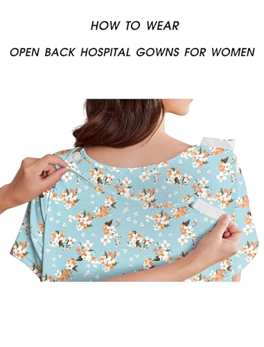 Image of Deyeek Hospital Gowns for Women Labor Delivery Shoulder Surgery Dress Adaptive Clothing Night Robes for Elderly Plus Size