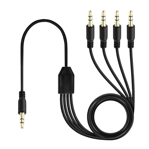 Duttek 3.5mm �I�[�f�B�I���z�P�[�u�� 3��/TRS�C���z������R�[�h 4���z�P�[�u���A�X�}�[�g�t�H���E�R���s���[�^�[�EMP3�E�C���z���E�X�s�[�J�[�p 3.5mm�I�X�I�X �w�b�h�z���X�v���b�^�[�ϊ��P�[�u�� (1���[�g��)