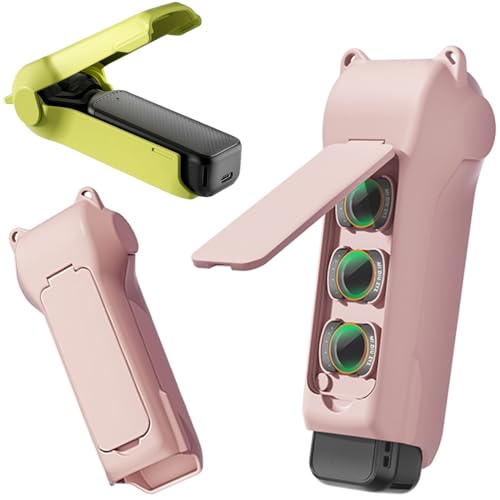 DJI Osmo Pocket 4 �Ή� �ی�P�[�X �ی�J�o�[ �t�B���^�[��4�����[�\ �d���O�k �h�o�A�Ϗ����A�����h�~ �_��͌Œ肳��A�����Y�Ɖ�ʂ�ی삵�܂� (�s���N)