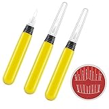 3 Pieces LED Needle Threader Hand Sewing Tools Threader Lighted Needle Threader Plastic Threading...