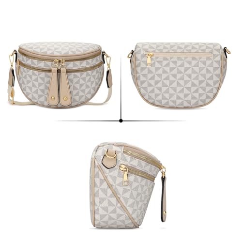 Image of KKXIU Crossbody Sling Bag for Women Trendy Fanny Pack Vegan Leather Chest Bag | Trendy