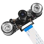 Dealikee for Raspberry Pi 4 Camera Day & Night Vision Camera Adjustable-Focus Module 5MP OV5647 Sensor Webcam Video 1080p with 2 Infrared IR LED Light HD Webcam for Raspberry pi 3 B+/3B/2B/4B