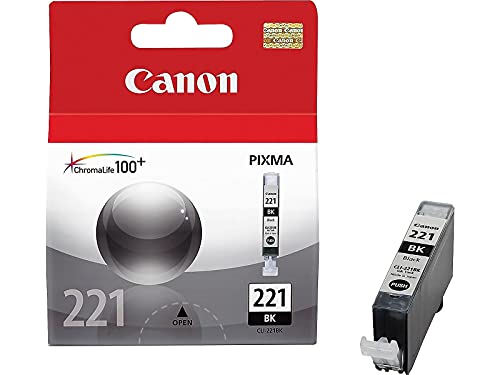 Canon CLI 221 (2946B001) Standard Ink Cartridge (Black) in Retail Packaging