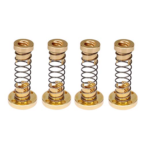 Sunhokey T8 Anti Backlash Spring Loaded Nut Elimination Gap Nut for 8mm Acme Threaded Rod Lead Screws (Pack of 4)
