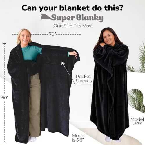 Image of Super Blanky Wearable Blankets for Women & Men, Graduation Day Gift for Her, Cozy Gifts for Women, Wife Birthday Gifts Ideas