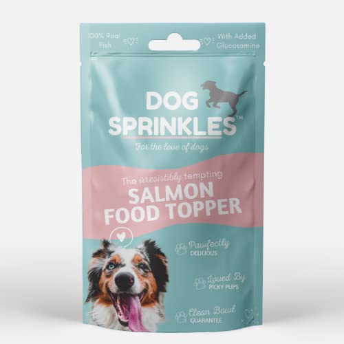 Dog Sprinkles: Fussy Dog Food Topper with Glucosamine - Salmon Flavour