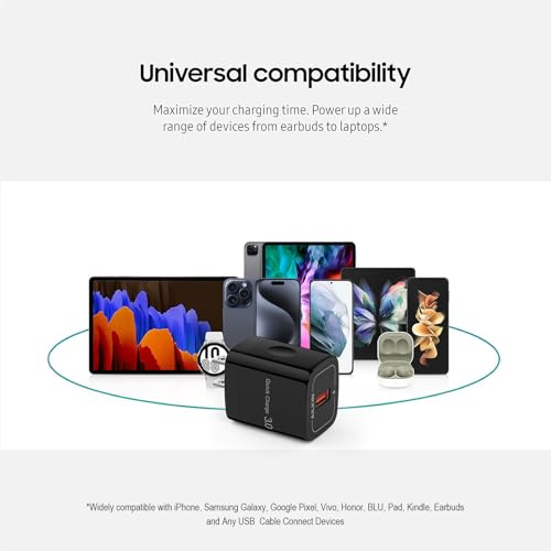 Image of Usb Charger Block With Single USB-A Qc 3.0 Charging Port For Google Pixel 10 Pro Xl 9 9a 8 8a 7, Apple Wall Charger Usba Multi 2 Pack Power Adapter Ac Cube for iPhone, Samsung Galaxy, Wireless Charger