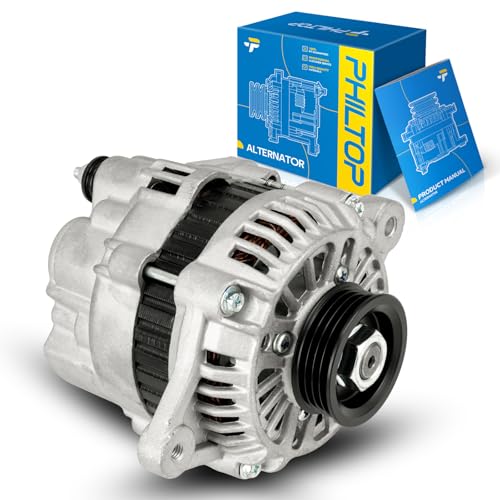 Image of PHILTOP Alternator Compatible With 1989-1997 Geo Tracker, 1998-2001 Chevy Metro, 1989-1998 Suzuki Sidekick, 1996-1997 Geo Metro, 1998 Chevy Tracker, 1989-2001 Suzuki Swift 13336N | Fits 1989-1997 Geo Tracker L4 1.6L, Replacement OE 96069102, 30016320, 30006109, 3140060A21, 3140060A20, 3140050G10, 23719