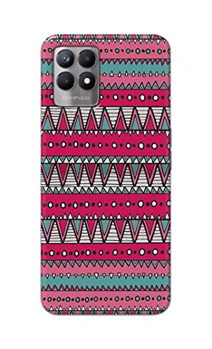 Image of Printed Hard Back Cover Case for Realme Narzo 50 4G Back Cover (Geometric Vintage Pattern) -1803
