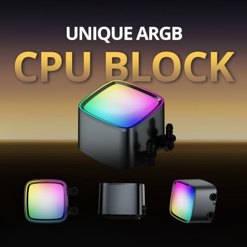 Image of Geometric Future Eskimo Plus 36-360mm AIO CPU Liquid Cooler - 30mm-Thick Squama 3003 PWM ARGB Fans x 3-1.5 L /min High-Flow Pump - Intel LGA 1851 /1700, AMD AM5 /AM4 - Black, GEO-EPS-36B