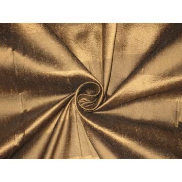 Tissu Dupioni en pure soie marron doré, l'art du tissage traditionnel