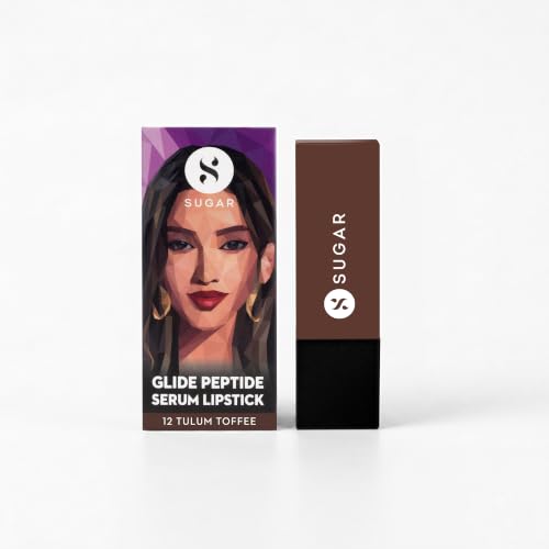 Image of SUGAR Glide Peptide Serum Lipstick 12 Tulum Toffee