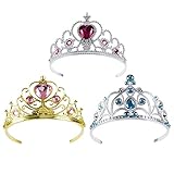 Princess Tiara Crown Headpieces, Dress Up Set for Little Girls, Kids Play Jewelry, Costume Accessories, Princess Party Favors for Kids (L)