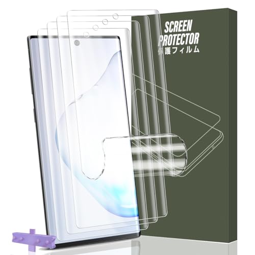 Gelaasso 4 Stück Schutzfolie für Samsung Galaxy Note 10 [Nicht-Glas], Vollständige Abdeckung Flexibilität TPU Folie, HD Klar Bildschirmfolie für Samsung Galaxy Note 10 Schutzfolie
