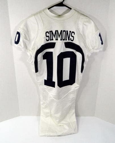 Miniatura 2 de 2009-12 Old Dominion Monarchs Devon Simmons #10 Game Used White Jersey M 68 - College Game Used