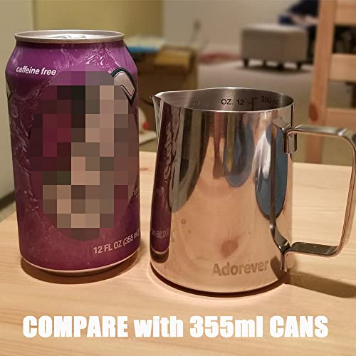 image for Adorever Milk Frothing Pitcher, Thicker Version 350ml 12oz Steaming Pi