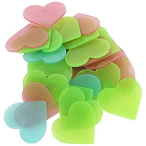 Bigood 100pcs Star 3D Luminous Fluorescent Wall Stickers Decal Kids Bedroom Decoration Cover