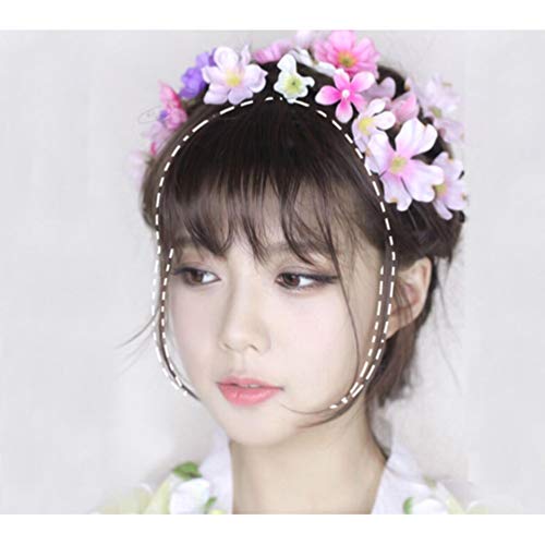 EXCEART Clipe Em Franja Franja Extensões de Cabelo Pedaços de Cabelo Da Frente Mulheres Hairpin Invi