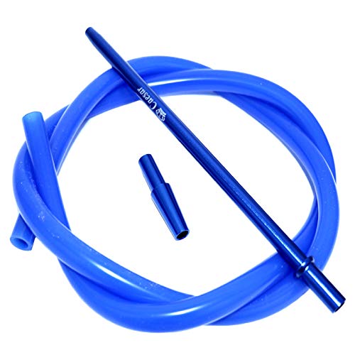 Caesar Silikonschlauch Set, Schlauch mit Aluminium Mundstück Komplettset (Blue/Blue)