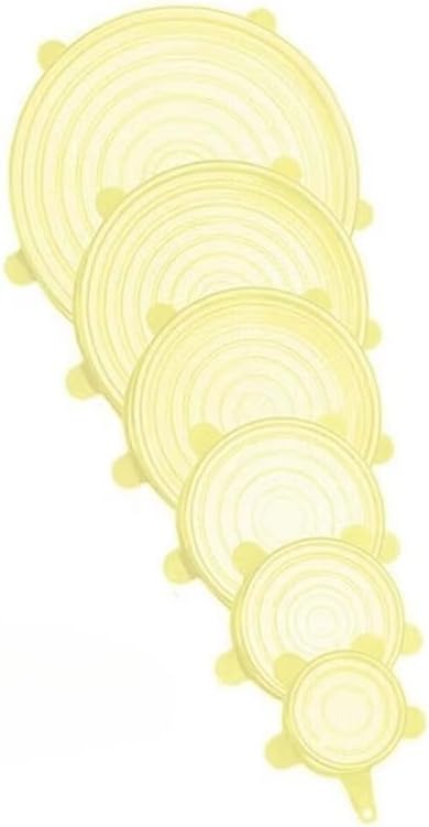 Miniatura 8 de Tapas elásticas de silicona, paquete de 12 unidades, 6 tamaños, reutilizables, sin BPA, para almacenamiento de alimentos, aptas para microondas y