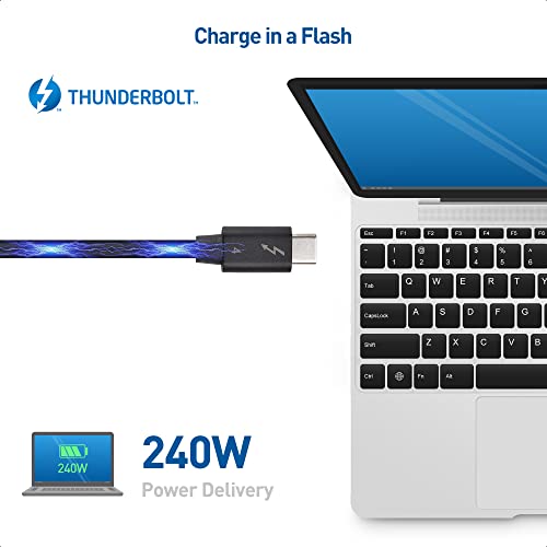 Cable Matters [Intel Certified] 40Gbps Thunderbolt 4 Cable 3.3Ft With 8K Video And 240W Charging - 1M, Compatible With Usb4, Thunderbolt 3 Cable And Usb-C #TOP5