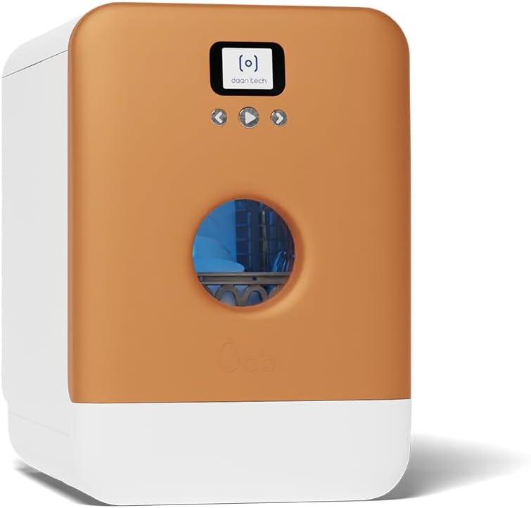 Bob - Compact Dishwasher -daily dishes of 3 people - Built-in Dishwasher - Free-standing, Integrated tank, Portable - White (Copper)
