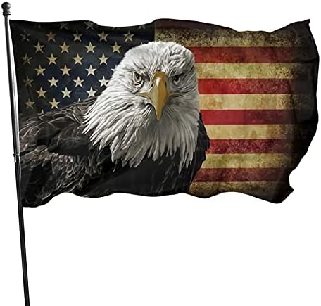 kxybz American Bald Eagle Flag 3' X 5' Indoor Outdoor Banner Home Garden Decoration