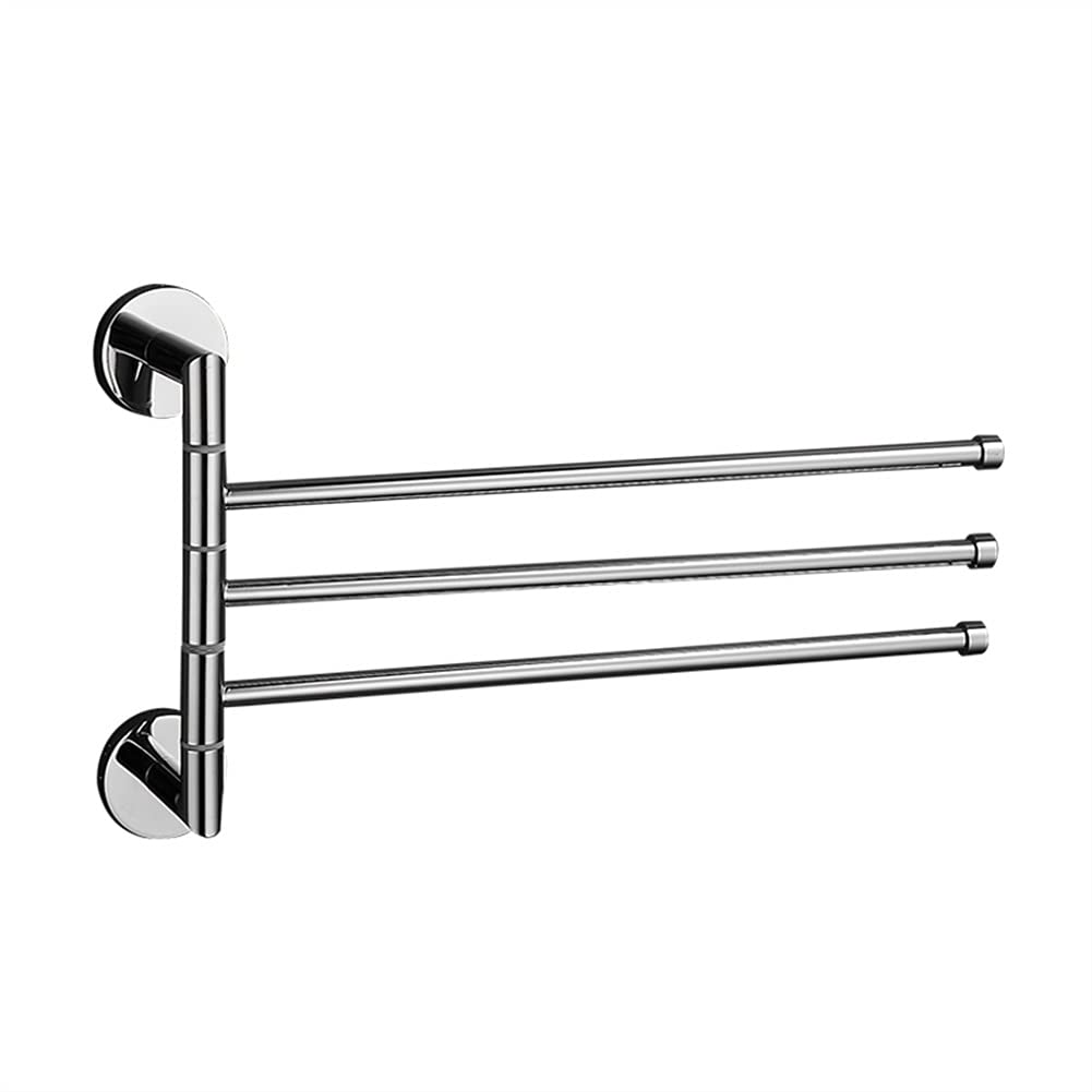 Rail de serviette en cuivre or avec barres pivotantes et étagère pliante pour salle de bain