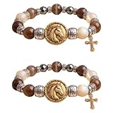 Genérico Pulsera Rey de la Gloria (King of Glory) con motivo de caballo y fe; pulsera cristiana ajustable con colgante de caballo y dije de cruz; regalo de joyería religiosa inspiradora para (2PCs)