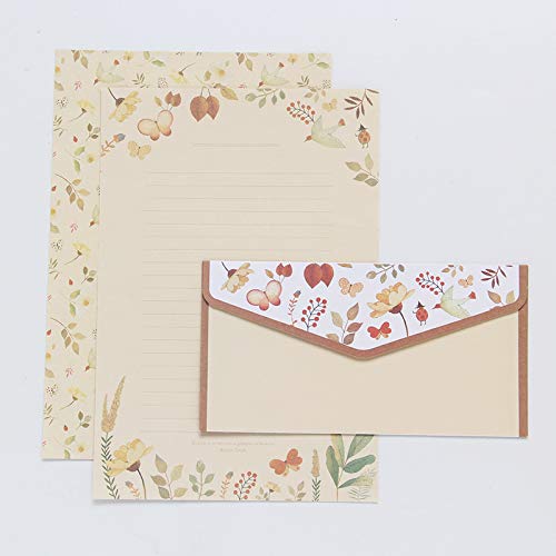Stationary Writing Paper with Envelopes - Letter Writing Stationery Paper Cute Lovely Flora Stationery Set with Lined Letter Writing Paper, 60 Sheets + 30 Envelopes, 10 Styles - Thumbnail 7