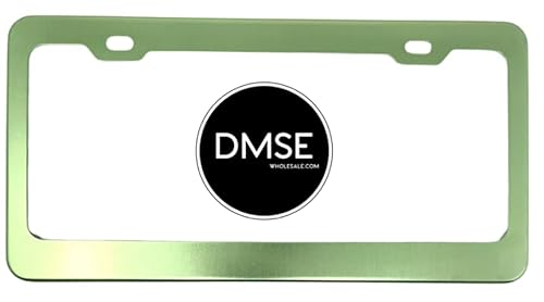 Dmse Solid Color Metal Universal License Plate Frame (Green) #TOP17