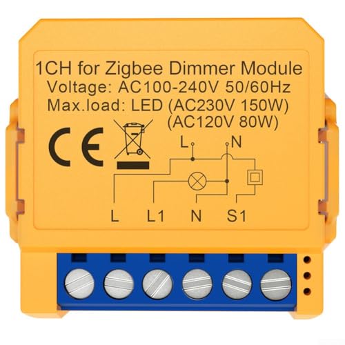 HEBEOT Módulo de interruptor de atenuación inteligente, módulo de interruptor de atenuación inteligente, interruptor de atenuación inteligente para la mayoría de cajas de instalación, 39 x 39 mm (1
