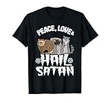 pace, amore & ave satana team trash gang opossum raccoon maglietta